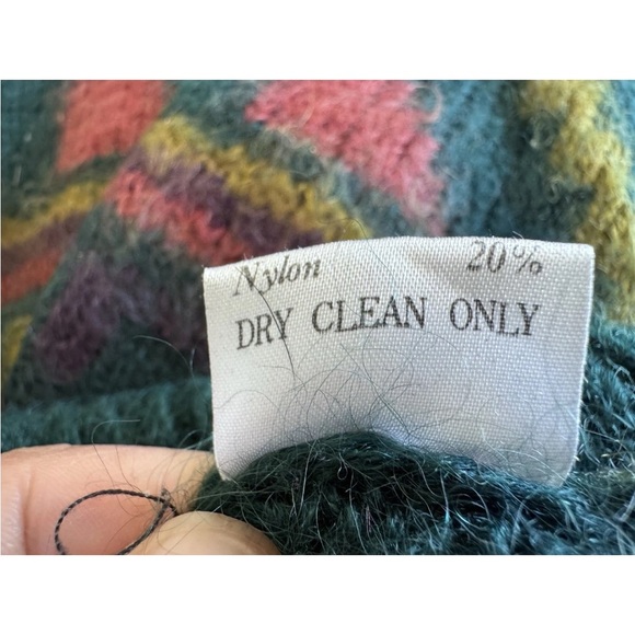 Vintage 80’s Sai Sai Chunky Mohair Cardigan South western Style - Picture 8 of 12